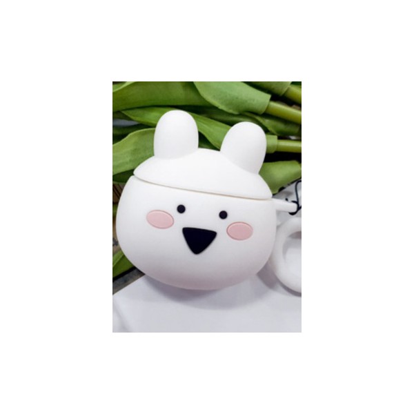 韩国进口AIRPOD可爱硅胶小兔子保护壳无线充电可套指环