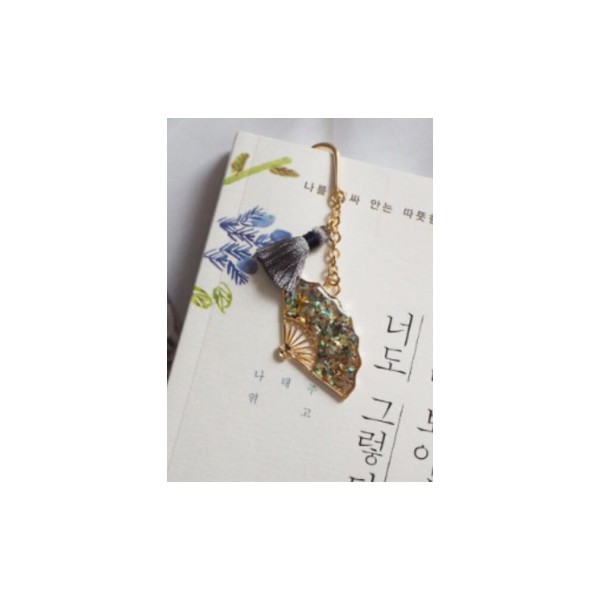 【jayart】韩国树脂传统扇子书签